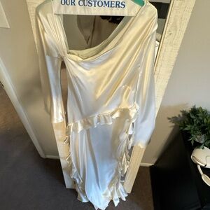 Shona Joy Ivory Long Sleeve Dress